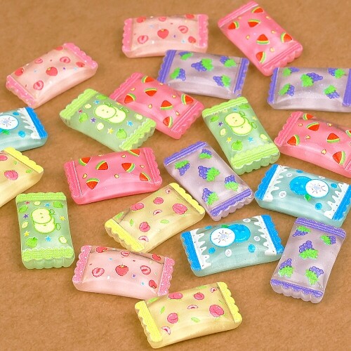 미니어처 투명 과일 사탕 봉지 장식 데코 20개입