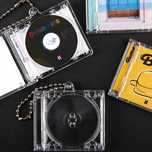 미니 투명 씨디 CD 아크릴 키링 앨범 케이스 굿즈 만들기 1개입
