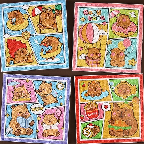 보석십자수 액자 4컷 5컷 카피바라 만화 1개입