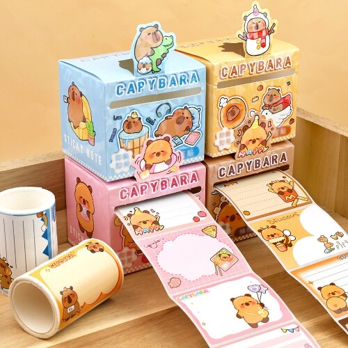 뽑아쓰는 카피바라 스티커 점착 메모지 48장입