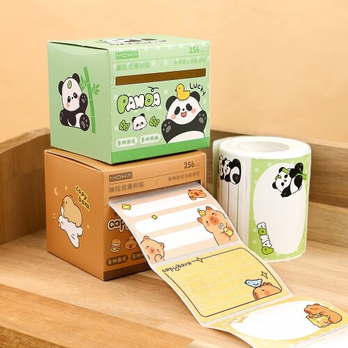 뽑아쓰는 카피바라 팬더 스티커 점착 메모지 256장입 1개입