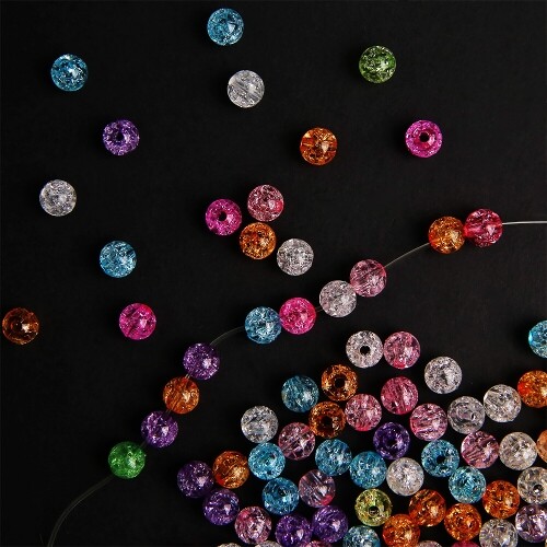 한정 판매 비비드 투명 버블 물결 구슬 비즈 250g