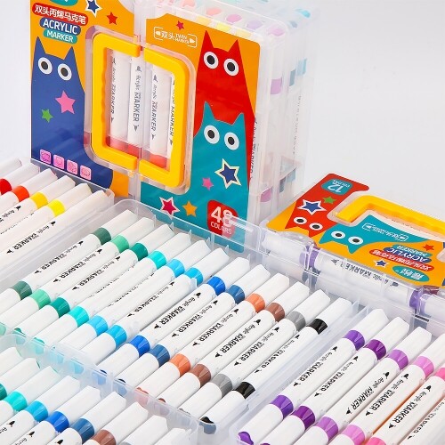 양면 트윈 아크릴 브러쉬 마카펜 세트