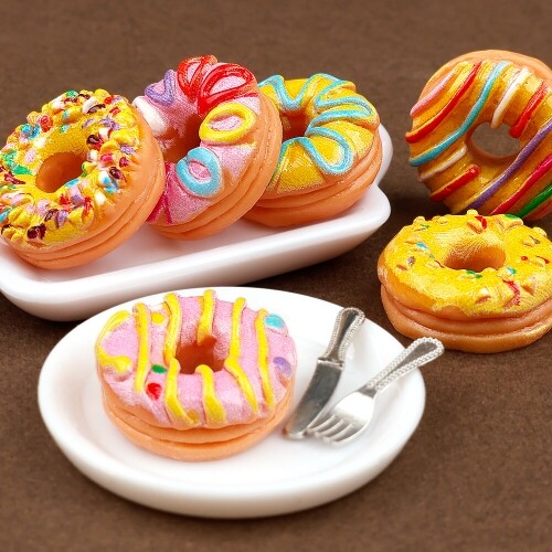 미니어처 시리얼 아이싱 도넛 장식 데코 12개입