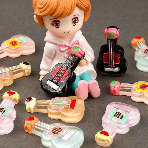 미니어처 기타 우쿠렐레 장식 데코 10개입