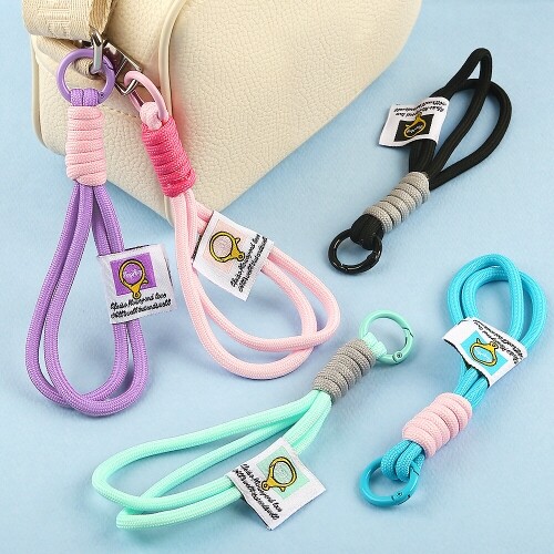 투톤 칼라 태그 스트랩 키링 열쇠고리 1개입