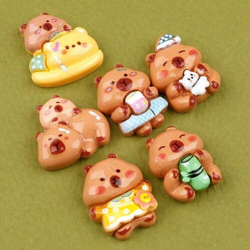 미니어처 나들이 휴가 카피바라 장식 데코 12개입