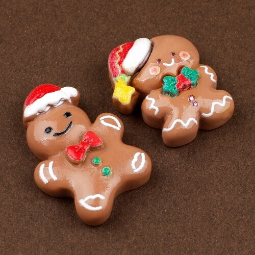 미니어처 산타 모자 진저 쿠키 장식 데코 10개입