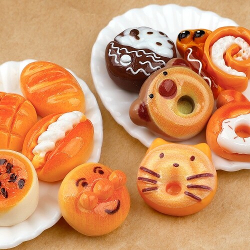 미니어처 노릇노릇 동물 크림빵 브레드 장식 데코 10개입