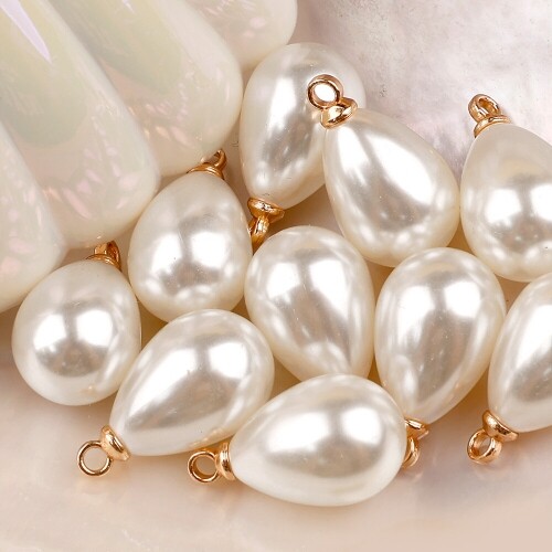 물방울 드롭 진주 비즈 10개입