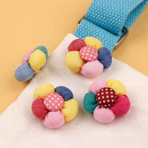 패브릭 물방울 플라워 장식 데코 4개입