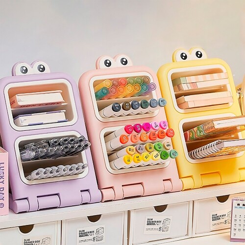 악어 눈알 모양 세로형 4칸 꽂이 1개입