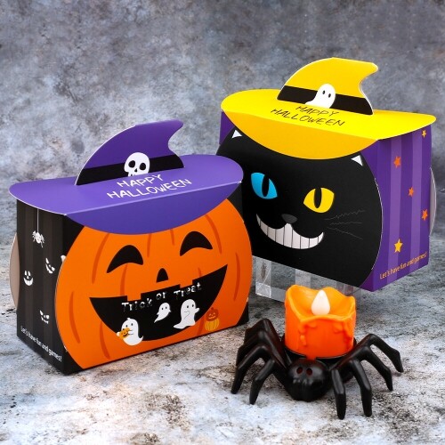 할로윈 고양이 호박 모자 선물 포장 상자 4개입