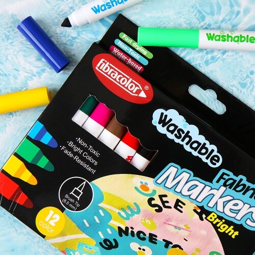 지워지는 워셔블 패브릭 마카펜 12색 세트