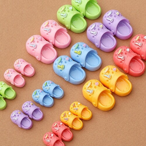 미니어처 구멍 신발 모양 장식데코 12개입