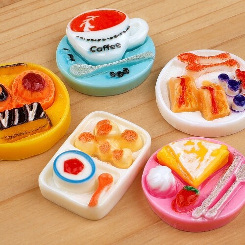 미니어처 빵 크레페 커피 브런치 장식 데코 10개입