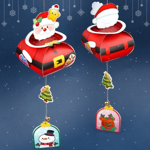 4개입 크리스마스 산타 풍경 모빌 만들기