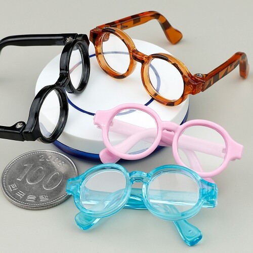 미니어처 뿔테 렌즈 안경