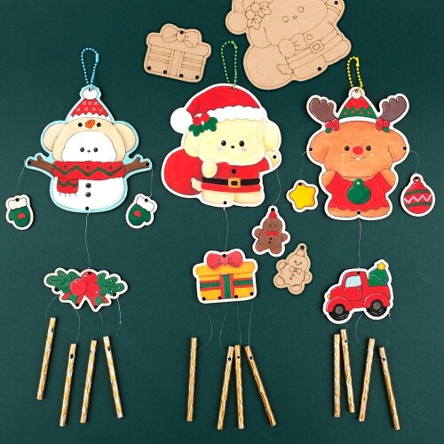 우드 DIY 크리스마스 강아지 풍경 소리 만들기