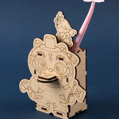 우드 DIY 미니어처 까치 호랑이 다용도 꽂이 만들기