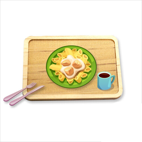 5개입 미니어처 우드 쟁반 55x40mm 두께3mm