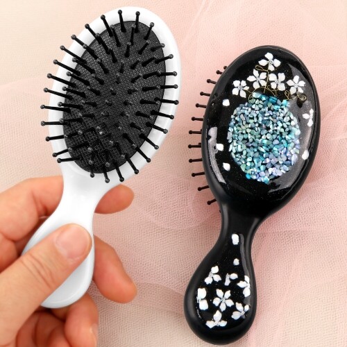 타원 무지 미니 쿠션 브러쉬