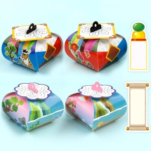 한정판매 4개입 전통 십장생 복주머니 풍경 모빌 만들기