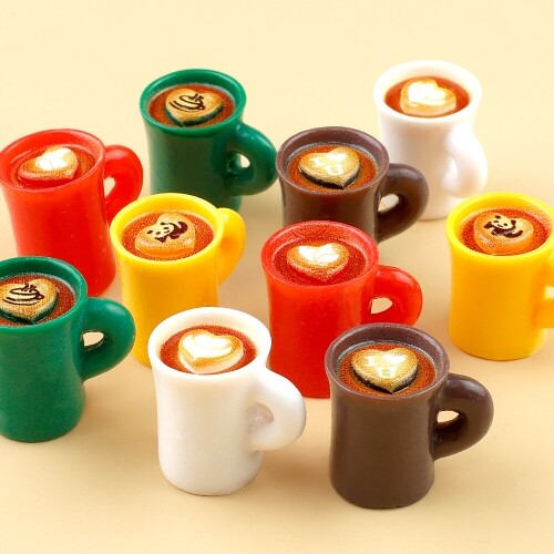 10개입 미니어처 하트 카페 라떼 머그컵