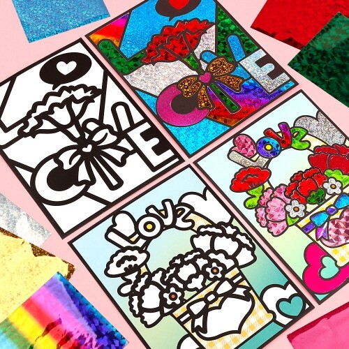 포일 아트 LOVE 카네이션 카드 만들기