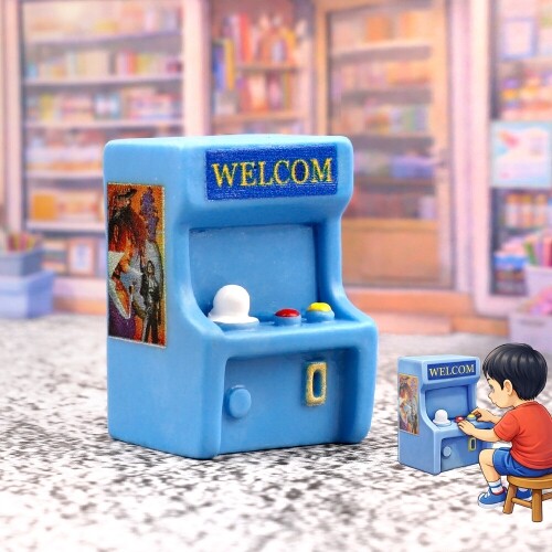 미니어처 레트로 오락실 블루 게임기