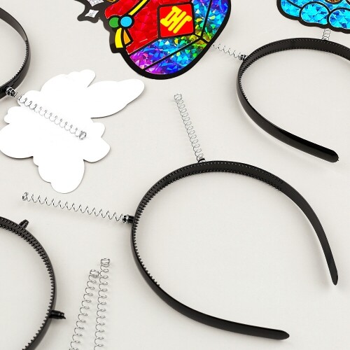 5개입 고퀄리티 프리미엄 스프링 검정 머리띠