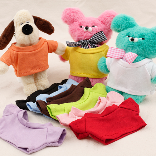 5개입 미니어처 인형 옷 심플 칼라 티셔츠