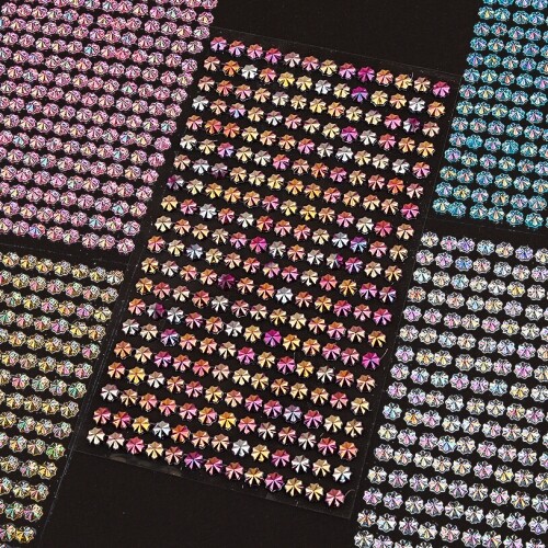 오로라 큐빅 플라워 스티커