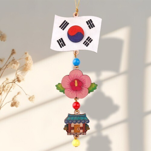 (MS) MDF 태극기 무궁화 모빌