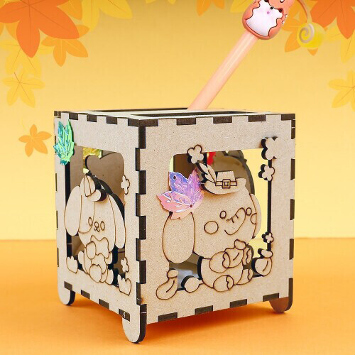 4개입 우드 코끼리 가을 나들이 무드등 램프