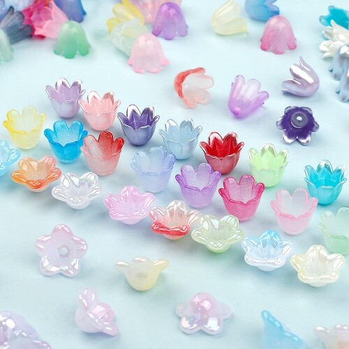 50개입 방울꽃 믹스 칼라 비즈