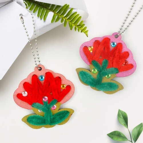 (MS) MDF 카네이션 모루 가방걸이