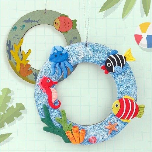 (MS) MDF 여름 리스 만들기 2인용