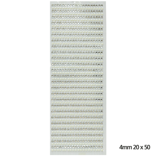 진주 투명 반구 크리스탈 4mm 20x50cm