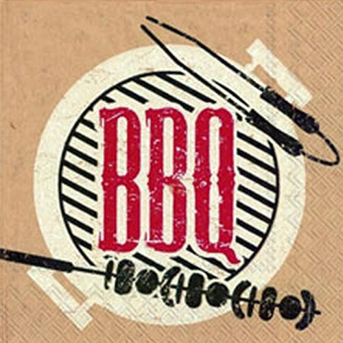 냅킨아트 C576000 browm paper bbq 냅킨20매 33x33cm 1002