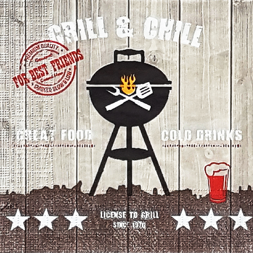 냅킨아트 1331985 grill&chill wood 냅킨20매 33x33cm 1402