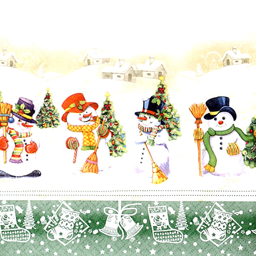 냅킨아트 611435 Snowman Meeting 냅킨20매 33x33cm 0936