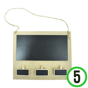 MDF 칠판 메모판 23x19cm 5개입
