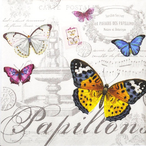 냅킨아트 R0414 PAPI PAPILLONS  냅킨20매 33x33cm 0005