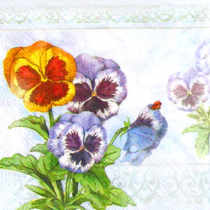 냅킨아트 12509335 AQUARELL PANSY  냅킨20매 25x25cm 1274