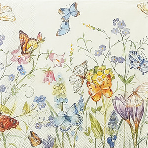 냅킨아트 L727590 BUTTERFLIES AND BLOSSOMS 냅킨20매 33x33cm 1424