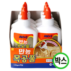 박스구매 아모스 만능목공풀 120g 6개입