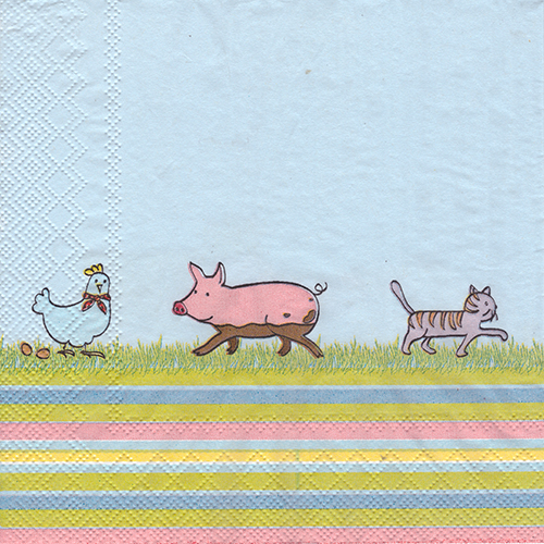 냅킨아트 453400 FARM ANIMALS 냅킨20매 33x33cm 0567