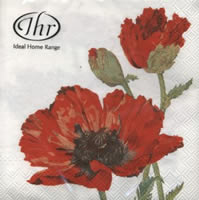 냅킨아트 L522390 RED POPPY white 냅킨20매 33x33cm 0616